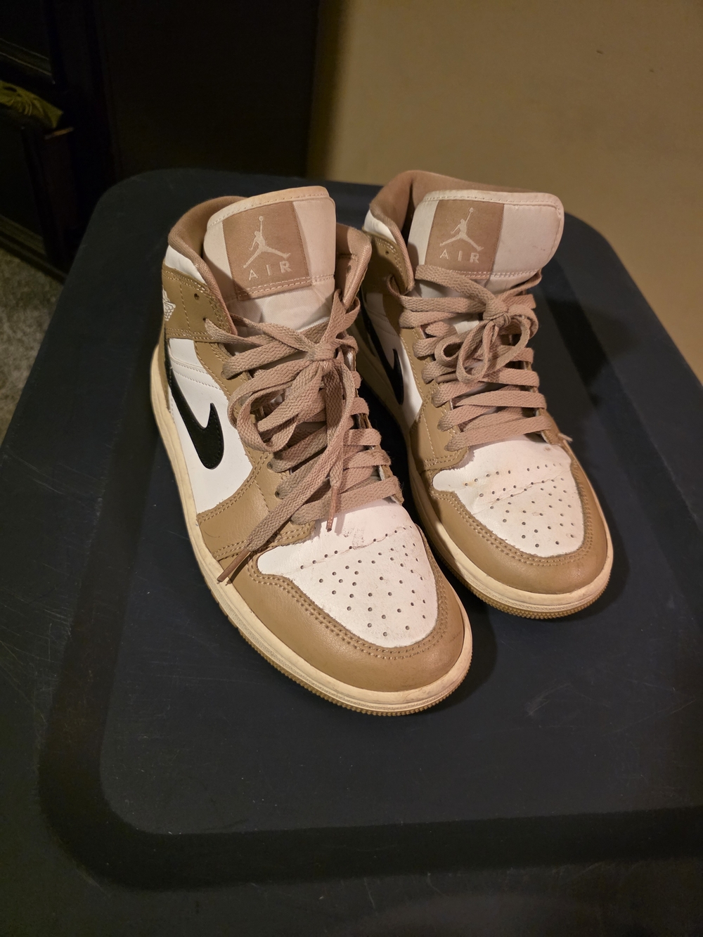Nike Air Jordan Tan and White Sneakers